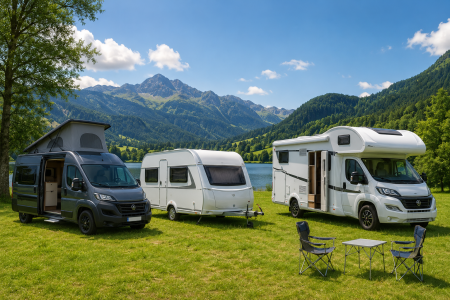 camper, autocaravana y roulotte